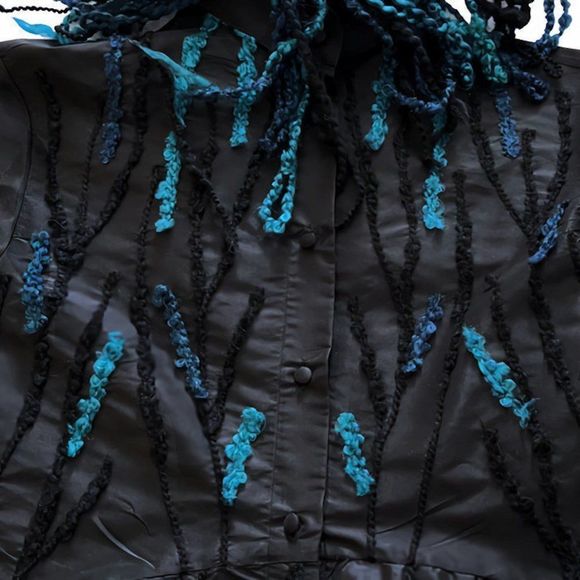 Silk Taffeta Puff Sleeve Blouse w/Embroidered Accents by MASSIMO CRIVELLI MILAN - Picture 12 of 12